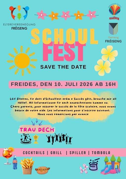 Fréisenger Schoulfest / fête scolaire de Frisange